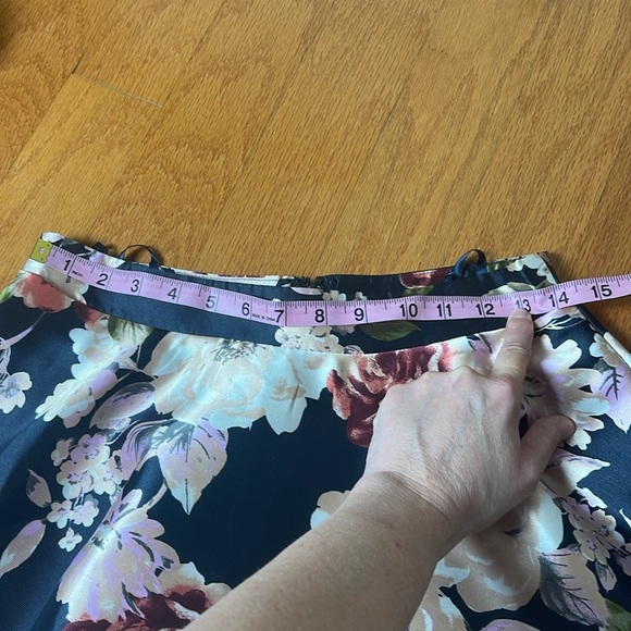 Jodi Kristopher Navy Blue Pink Floral Rose Tulle Petticoat Mini Skirt Junior 3 - Picture 5 of 8